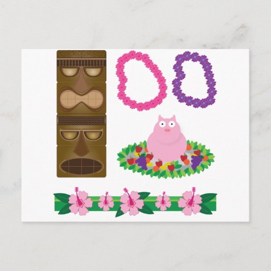 ルアウ（ハワイ式宴会） ポストカード (正面)