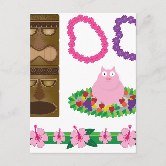 ルアウ（ハワイ式宴会） ポストカード (正面)