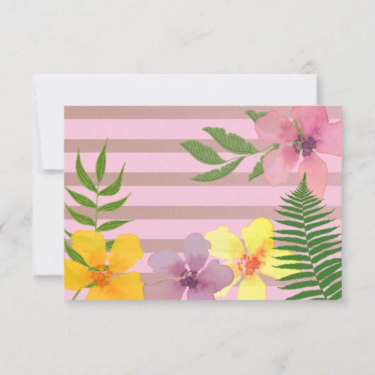 ルアウ（ハワイ式宴会）写真第1誕生日 招待状 (裏面)