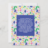 ルアウ(ハワイ式宴会)卒業パーティー招待状ハワイアントロピカル 招待状 (裏面)