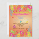 ルアウ(ハワイ式宴会)卒業会 招待状 (裏面)