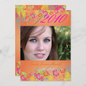 ルアウ(ハワイ式宴会)卒業会 招待状 (正面/裏面)