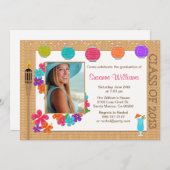 ルアウ(ハワイ式宴会)卒業招待状2013年クラス 招待状 (正面/裏面)