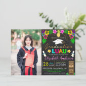 ルアウ（ハワイ式宴会）卒業招待状 招待状 (スタンド正面)