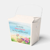 ルアウ(ハワイ式宴会)夏のビーチおもしろいマイタイムベビーシャワー フェイバーボックス (正面サイド)