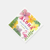 ルアウ（ハワイ式宴会）婚約パーティ熱帯 スタンダードカクテルナプキン (角)