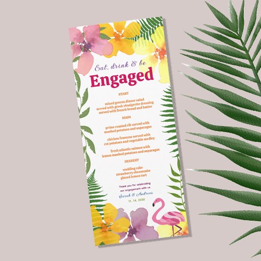 ルアウ（ハワイ式宴会）婚約パーティ熱帯 メニュー