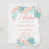 ルアウ（ハワイ式宴会）婚約招待状 招待状 (正面)