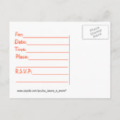 ルアウ(ハワイ式宴会)招待状カード~ハワイフラパーティー インビテーションポストカード (裏面)