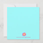 ルアウ（ハワイ式宴会）招待状ブルー 招待状 (裏面)