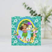 ルアウ（ハワイ式宴会）招待状/ビーチ結婚式パーティー 招待状 (スタンド正面)