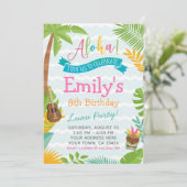 ルアウ(ハワイ式宴会)招待状、プールパーティー招待状 招待状 (スタンド正面)