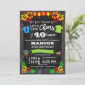 ルアウ（ハワイ式宴会）招待状、ルアウ（ハワイ式宴会）誕生日招待状 招待状 (スタンド正面)