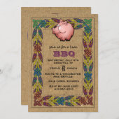 ルアウ（ハワイ式宴会）招待状 招待状 (正面/裏面)