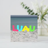 ルアウ（ハワイ式宴会）招待状 招待状 (スタンド正面)