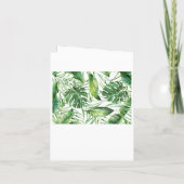 ルアウ(ハワイ式宴会)放射熱帯フローラリース結婚ズ 招待状 (裏面)