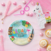 ルアウ(ハワイ式宴会)熱帯テーマ ペーパープレート (パーティー)