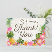 ルアウ（ハワイ式宴会）熱帯フローラビーチ素朴サンキュー サンキューカード