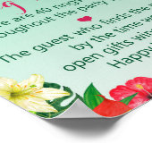 ルアウ(ハワイ式宴会)熱帯リングや輪狩りゲーム – ブライダルシャワーサイン ポスター (角)