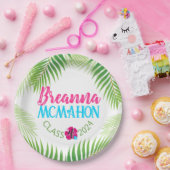 ルアウ（ハワイ式宴会）熱帯卒業パーソナライズされた ペーパープレート (パーティー)