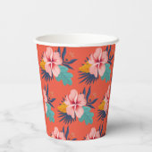 ルアウ（ハワイ式宴会）熱帯夏プールパーティー誕生日 紙コップ (裏面)