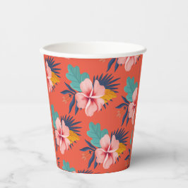 ルアウ（ハワイ式宴会）熱帯夏プールパーティー誕生日 紙コップ