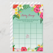 ルアウ（ハワイ式宴会）熱帯性ベビーシャワーゲームプリント (正面/裏面)