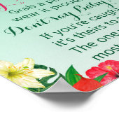 ルアウ(ハワイ式宴会)熱帯性ベビーシャワー徴候 ポスター (角)