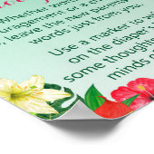 ルアウ（ハワイ式宴会）熱帯性ベビーシャワー徴候 ポスター (角)