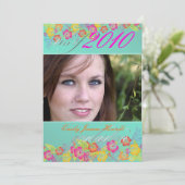 ルアウ(ハワイ式宴会)/熱帯花の卒業パーティー 招待状 (スタンド正面)