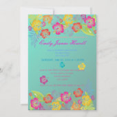 ルアウ(ハワイ式宴会)/熱帯花の卒業パーティー 招待状 (裏面)