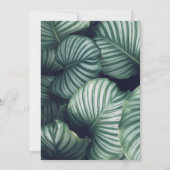 ルアウ（ハワイ式宴会）熱帯葉金ゴールドパイナップル結婚ズ 招待状 (裏面)