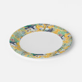 ルアウ（ハワイ式宴会）紙プレートとトゥーカンとパイナップル ペーパープレート (アングル)