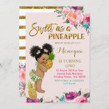 ルアウ（ハワイ式宴会）誕生日の招待アフリカ系アメリカ人