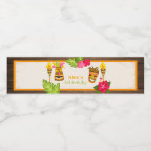 ルアウ（ハワイ式宴会）誕生日ウォーターボトルラベル – ボーイ ペットボトルラベル (シングルラベル)