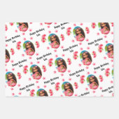 ルアウ（ハワイ式宴会）誕生日トロピカルビーチ名 ラッピングペーパーシート (正面)