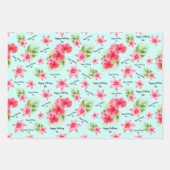 ルアウ(ハワイ式宴会)誕生日トロピカルビーチ名 ラッピングペーパーシート (正面2)