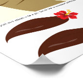 ルアウ(ハワイ式宴会)誕生日パーティーハワイアンピンザテールゲーム ポスター (角)