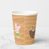 ルアウ（ハワイ式宴会）誕生日パーティーパーソナライズされたカップ 紙コップ (右)