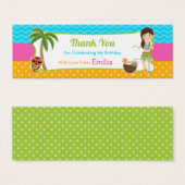 ルアウ（ハワイ式宴会）誕生日パーティーフェイスバッグラベル (正面&裏面)