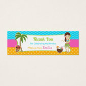 ルアウ（ハワイ式宴会）誕生日パーティーフェイスバッグラベル (正面)