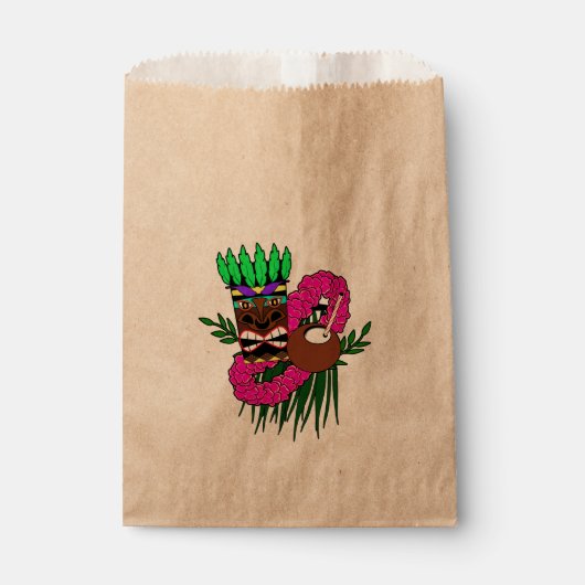 ルアウ(ハワイ式宴会)誕生日パーティー フェイバーバッグ (正面)