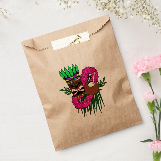 ルアウ(ハワイ式宴会)誕生日パーティー フェイバーバッグ (封をした状態)