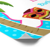 ルアウ(ハワイ式宴会)誕生日会ウェルカムサイン ポスター (角)