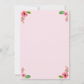 ルアウ（ハワイ式宴会）誕生日招待状、フラミンゴ誕生日招待状 招待状 (裏面)