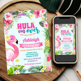 ルアウ（ハワイ式宴会）誕生日熱帯夏招待状 招待状