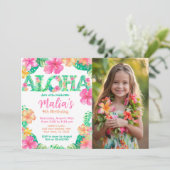 ルアウ（ハワイ式宴会）誕生日 招待状 (スタンド正面)