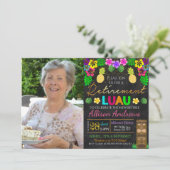 ルアウ(ハワイ式宴会)退職招待状 招待状 (スタンド正面)