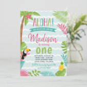 ルアウ（ハワイ式宴会）1歳の誕生日 招待状 (スタンド正面)