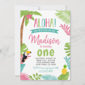 ルアウ(ハワイ式宴会)1歳の誕生日 招待状 (正面)